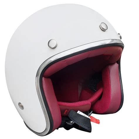 Casque Nox N242 Blanc Brillant Jet Moto Vintage