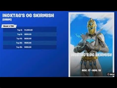 FORTNITE LIVE INOXTAG OG SKIRMISH TOURNAMENT NOW WORKING LIVE NEED A