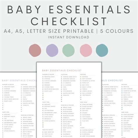 Baby Essentials Checklist Printable List Of Essential Baby, 41% OFF