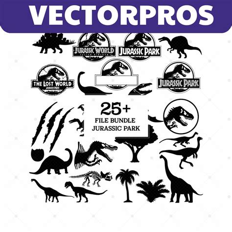 Jurassic Park Bundle Svg Dinosaur Svg Bundle Jurassic Font Inspire