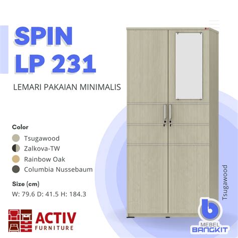 Jual Lemari Pakaian Spin Lp Activ Lemari Baju Minimalis Cermin