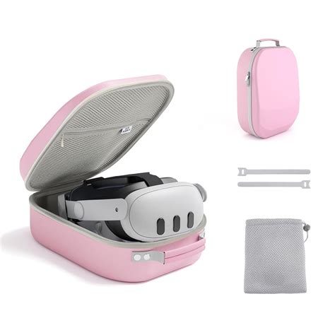 Aubika Pink Carrying Case For Meta Quest 3oculus Quest 2pico 4quest Pro Compatible With