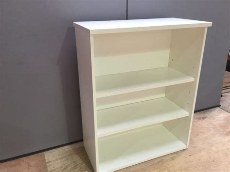 Mid-Height White Bookcase – Recycled Office Solutions | Recycled Office ...