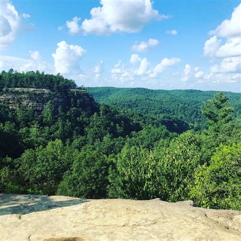 View From The Top Of The Rock Bridge In Natural Bridge State Park Red River Gorge Ky Outdoors