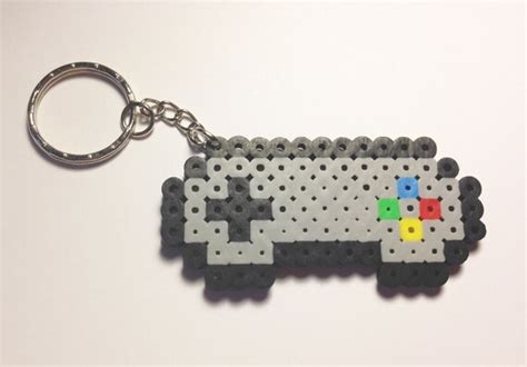 Items Similar To Snes Controller Perler Bead Keychain On Etsy