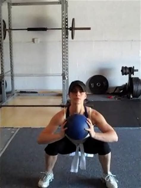 Medicine Ball Squats Exercise Video Example