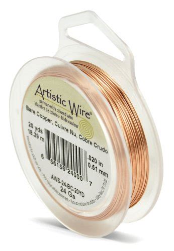 Artistic Wire 24 Gauge 51 Mm Bare Copper Craft Wire 20 Yd 18 2 M