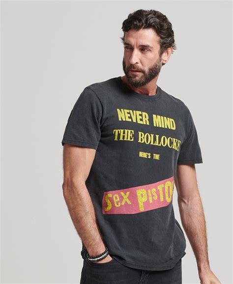 Mens Sex Pistols Limited Edition Band T Shirt In Heavy Metal Black Superdry Uk