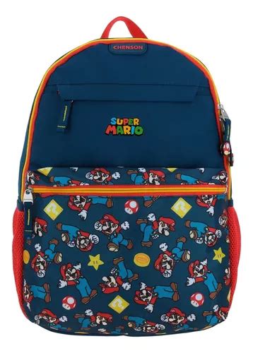 Mochila Escolar Grande Chenson Mario Bros Gori Mb66498 9 Azul