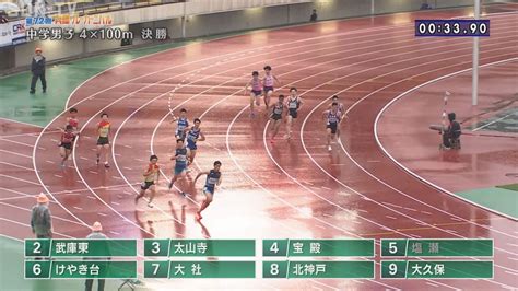 【中学男子 4×100m 決勝】第72回（2024年）兵庫リレーカーニバル Youtube