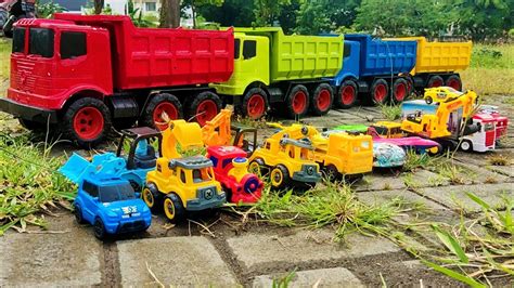 Mobil Truk Tronton Panjang Penuh Mobil Mobilan Excavator Tayo Mobil