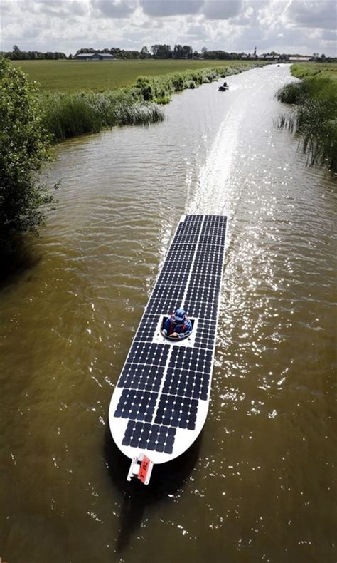 Technology and Inventions: Solar powered boat competing in the Dong ...