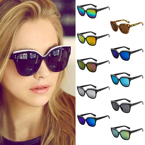 Women Men Vintage Cat Eye Shades Sunglasses Integrated Uv Glasses