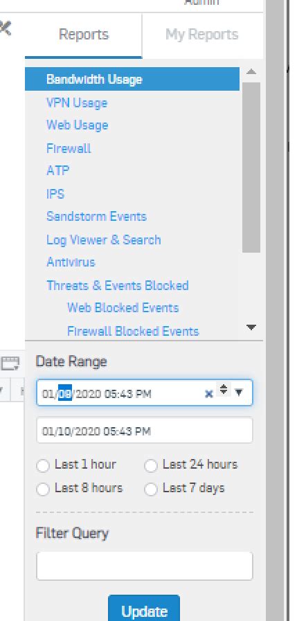 When Using Firewall Reporting In Central The Year Can T Be Modified