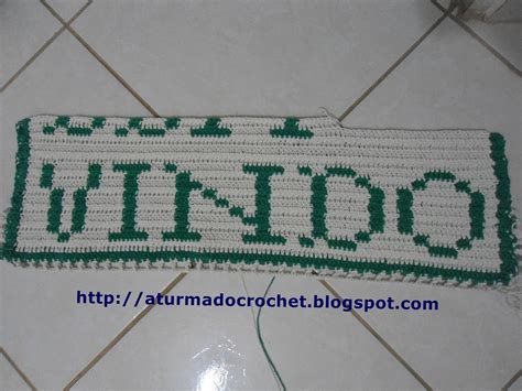 A Turma Do Crochet Tapete De Croch Bem Vindo Fio Conduzido