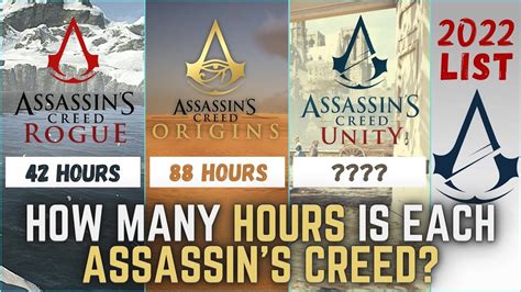 Assassin S Creed How Many Hours Is Each Assassin S Creed Game Youtube