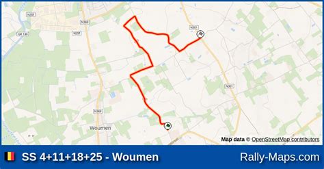 SS 4 11 18 25 Woumen Stage Map 12 Uren Van De Westhoek 1983