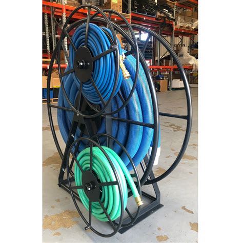 Space Saver Vacuum Hose Reel 60 Mtrs Powder Coated Charcoal Carpet