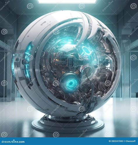 Modern Robot Sphere stock photo. Image of cartoon, hologram - 283241508