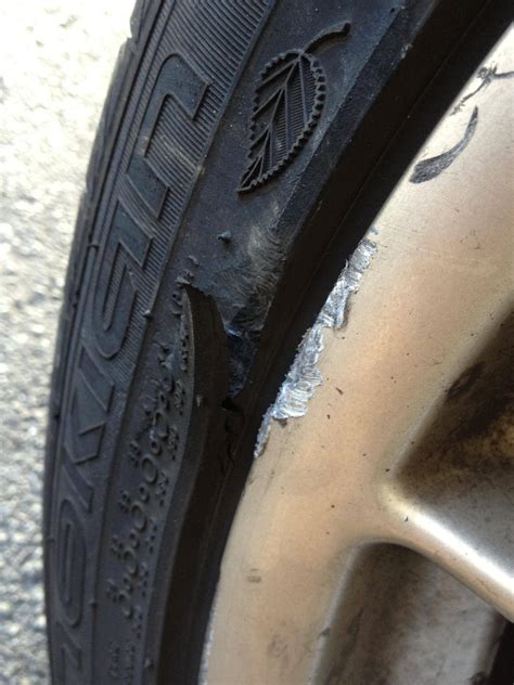 Tire sidewall damage