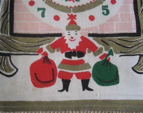 Vintage Christmas Tea Towel Rare Etsy