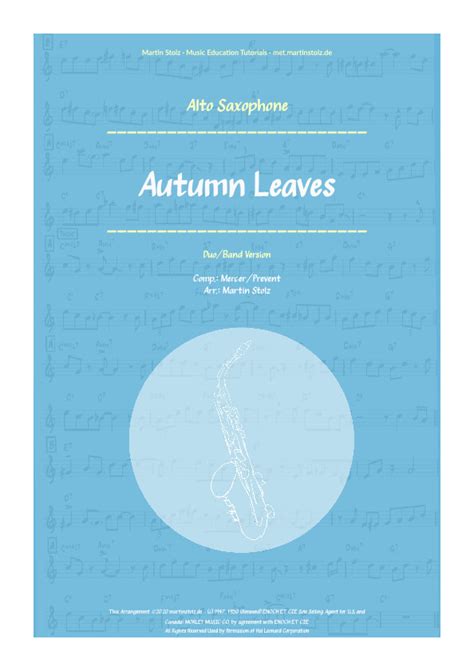 Autumn Leaves · Alto Saxophone