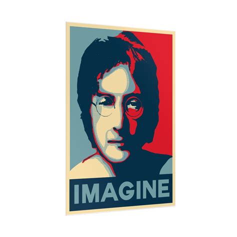 John Lennon Imagine Poster Shepard Fairey Style - Etsy