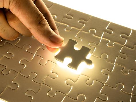 Missing Jigsaw Puzzle Piece With Lighting Business Concept For