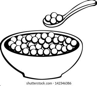 Cereal Bowl Spoon Stock Illustration 142346386 | Shutterstock