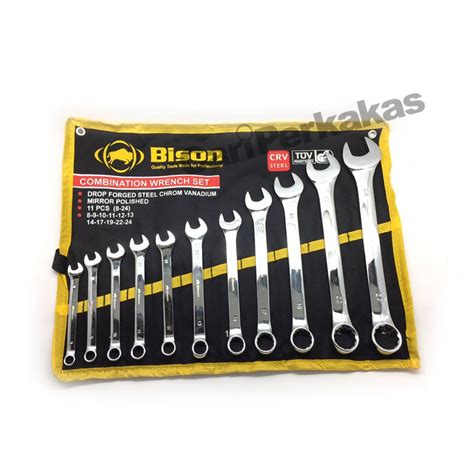 Jual Kunci Ring Pas Set Wrench Set 11 Pcs BISON 8 24 Mm Shopee