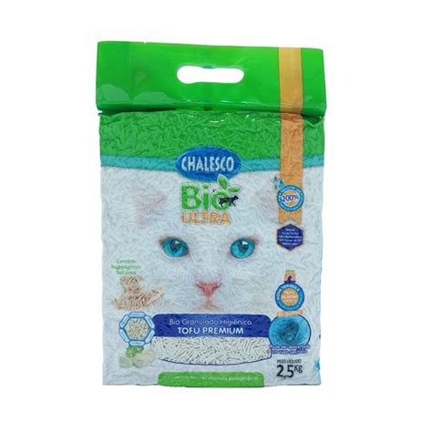 Granulado Chalesco Bio Ultra Tofu Premium 2 5kg Para Gato Areia