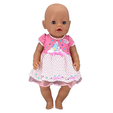 Doll Dress Fit For 43cm Zapf Baby Born Doll Reborn Babies Clothes And