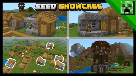 FIVE BLACKSMITH VILLAGE And PILLAGER OUTPOST At Spawn Seed Minecraft