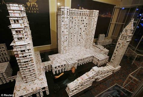 Worlds Largest House Of Cards Created By Bryan Berg American