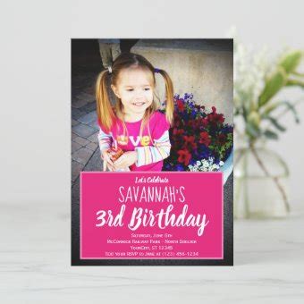 Custom Photo Personalized Birthday Party Invitation | Zazzle