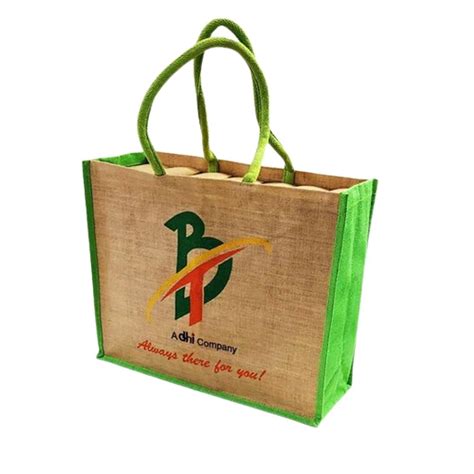 Rope Handle Printed Brown Jute Shopping Bag Size X X Inch At Rs