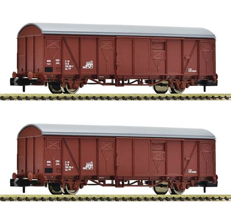 Fleischmann 831515 N 2 tlg Set Gedeckte Güterwagen DR Moba Shop