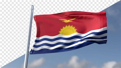 Premium PSD 3d Transparent Flag Of Kiribati