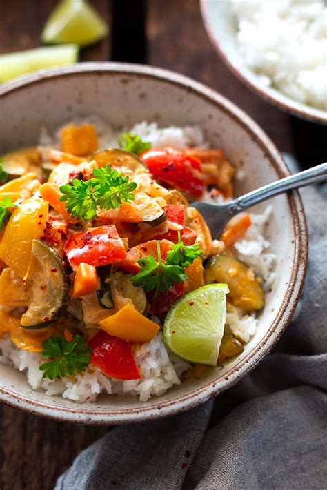 Thai Gemüse Curry mit Kokosmilch 30 Minuten Kochkarussell