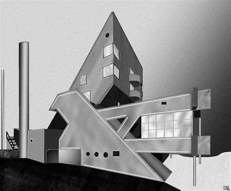 Brutalist architecture drawing by me : r/minimalist_art