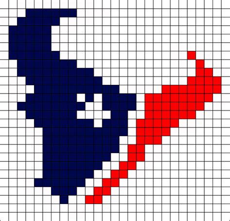 Texans Logo Perler Bead Pattern Bead Sprites Misc Fuse Bead Patterns