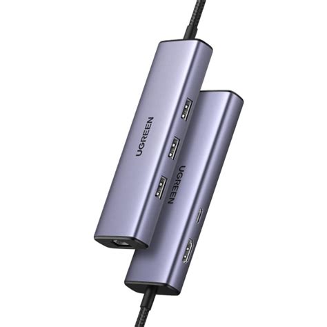 Ugreen Type C To 3 Usb 3 0 4k 30hz Hdmi Rj45 Gigabit Ethernet 100w Pd Güç Girişi Çoklayıcı Hub