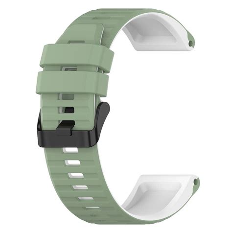 Garmin Fenix 7 Pro Dual color klockarmband grön och vit Teknikdelar se