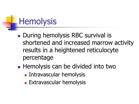 PPT - Hemolysis PowerPoint Presentation - ID:3517093