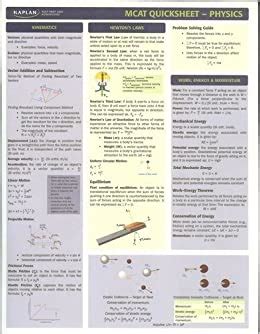 KAPLAN MCAT QUICKSHEET PDF