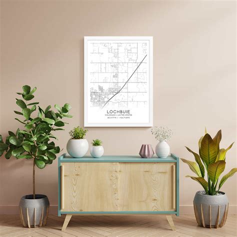 Lochbuie Colorado Map Poster Modern Home Decor Wall Art Print Custom