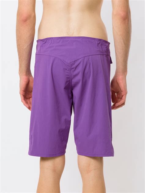 Amir Slama Mid Rise Swim Shorts Purple Farfetch