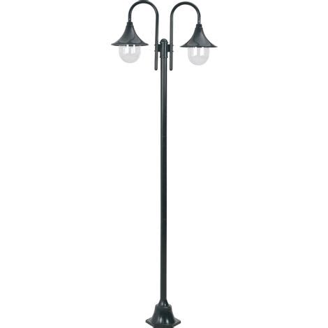 Lampadaire De Jardin E Cm Aluminium Lanternes Vert Fonc Vidaxl