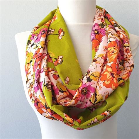 Coral Infinity Scarf Etsy