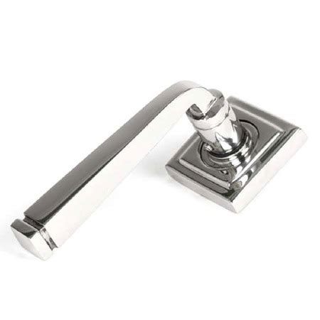 From The Anvil Avon Rose Door Handle Square Polished Stainless